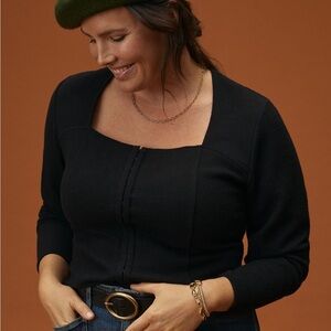 BB Dakota Ribbed Corset Seamed Top